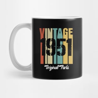 Vintage 1951 Original Parts Retro Vintage Birthday Gifts 69s Mug